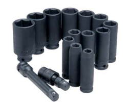 ATD-4450 ATD-4450 15 Pc. 1/2 Drive 6 Point SAE Deep Impact Socket Set