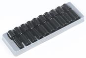 ATD 10 Pc. 3/8&amp;quot; Dr. 10-19mm Deep Universal Joint Impact Socket Set