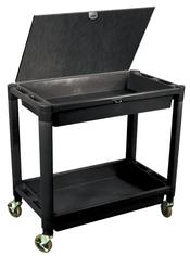 HEAVY DUTY PVC UTILITY CART W/LOCKING LID 