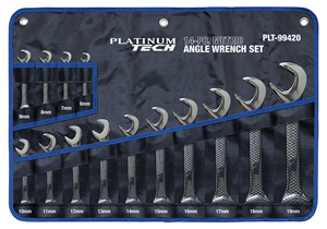 PLT-99420 Platinum Tech 99420 14 Pc. Metric Angle Wrench Set