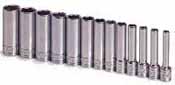 1312 13 Pc. 1/4" Dr. 6 pt. Deep 4-15mm w/5.5mm Socket Set by SK Tool 