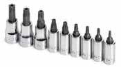 SK19769 Pc. 1/4&amp;quot; and 3/8&amp;quot; Dr. Tamper Proof Torx Bit Socket Set T10,15,20,25,27,30,40,45,50
