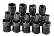 SKT-32351 SK 32351 9 Pc. Swivel Socket Set 6 pt. 1/4 Dr. 5.5,6-13mm Impact