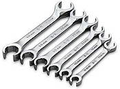 SKT-378 SKT 378 6 pc. 9-21mm 15 degrees Offset SuperKrome Flare Nut Wrenches