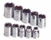 SKT-4610 SK 4610 10 Pc. 3/8 Dr. 6 pt. Standard 5/16-7/8 Socket Set