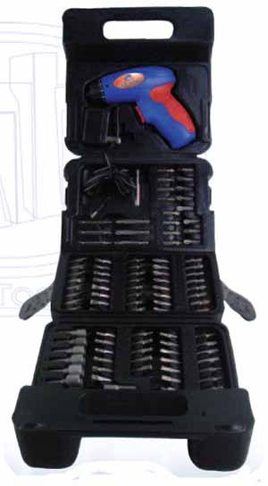 ATD 4.8v Cordless Screwdriver with 100 Bits