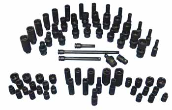 ATD-2271 ATD 2271 71 Pc. 1/4” Dr. SAE & Metric Impact Socket Set