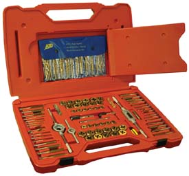 117 PC. Deluxe Machine Screw, SAE &amp; Metric Tap &amp; Die Drill Bit Set