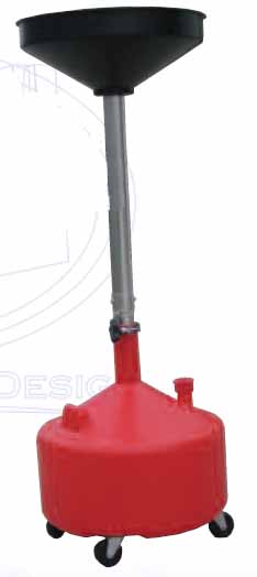 ATD 8 Gallon Plastic Waste Oil Drain with Casters