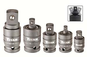 TIT-16150 Titan 16150 5pc. Pin Free Locking U-Joint Adapter Set