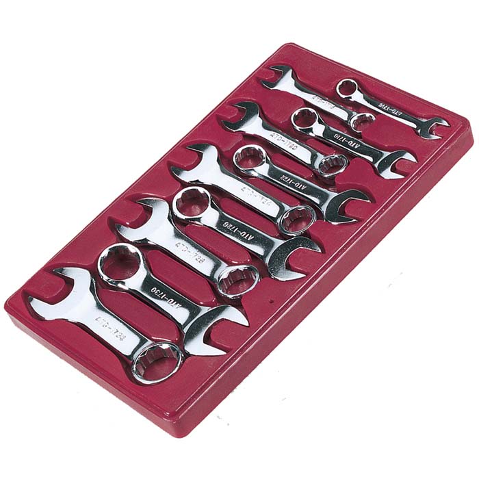 ATD Tools 1180 10-Piece Metric Stubby Wrench Set 