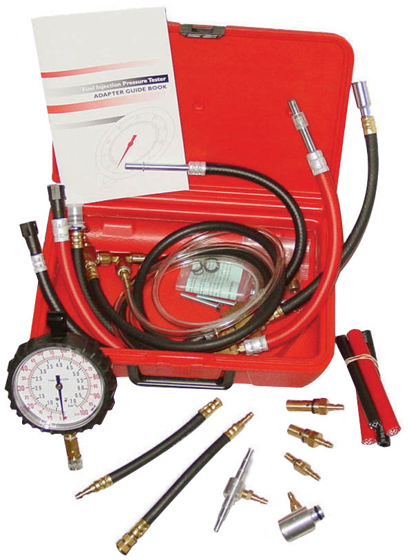 Lang Tools TU-469 Fuel Injection Pressure Tester with Schrader Adapters 