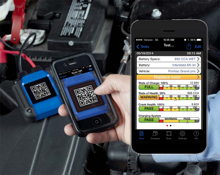 Starting battery. Smart Battery Tester. Smart Battery Tester 2201.