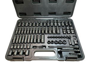 ATD-2275 ATD 2275 72 Pc. 1/4 Dr. 6 Pt SAE & Metric, Standard, Deep & Universal Impact Socket Set