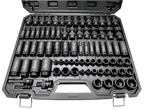 ATD-2381 ATD 2381 81 Pc. 3/8 Drive 6 Point SAE & Metric Impact Socket Set