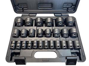 ATD-44126 ATD 44126 26 Pc. 1/2 Drive 6 Point Metric Standard Impact Socket Set