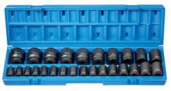 GRY-1726M Grey Pneumatic 1/2'' Drive 12–Point Standard Length Metric Socket Set