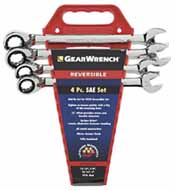 KDT-9545 K-D Tools 9545 4 Pc. Reversible Ratcheting Wrench Completer Set SAE