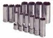 SKT-1863 SK 1863 13 Pc. 3/8 Dr. 6 pt.Deep and XL Deep 7-15mm Socket Set