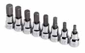 SKT-19708 SK 19708 8 Pc. 3/8 Dr. 5-12mm Hex Bit Allen Socket Set