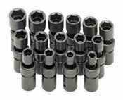 SKT-34350 SK 34350 15 Pc. 6 pt. 1/2 Dr. 10-24mm Swivel Impact Socket Set