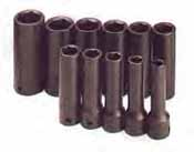 SKT-4041 SK 4041 11 Pc. 1/2 Dr. 6 pt. Deep 3/8-1 Impact Socket Set