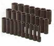 SKT-4047 SK 4047 26 Pc. 1/2 Dr. 6 pt. Deep Metric Impact Socket Set