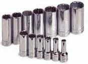 SKT-4453 SK 4453 13 Pc. 3/8 Dr. 12 pt. Deep 1/4-1 Socket Set