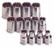 SKT-89023 SK 13 Pc. 3/8 Dr. 12 pt. Standard 7-19mm Socket Set