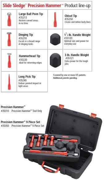 SLS-35050 Slide Sledge Precision Hammer 9pc. Set