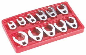 ATD-1090 11 PC. 3/8 Dr. Fracitonal Crowfoot Wrench Set - by ATD Tools 1090