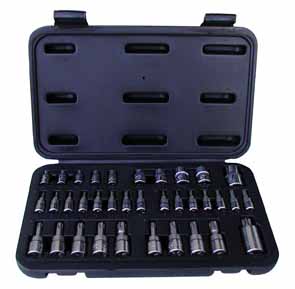 ATD-125 ATD Tools 35 Piece 1/4, 3/8 and 1/2 Drive TORX Bit Set