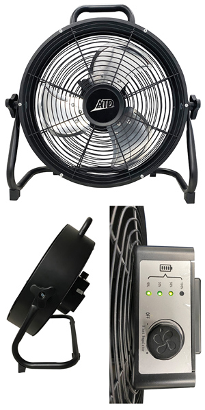 ATD-30312 ATD 30312 12 775 CFM Variable Speed Rechargeable Drum Fan