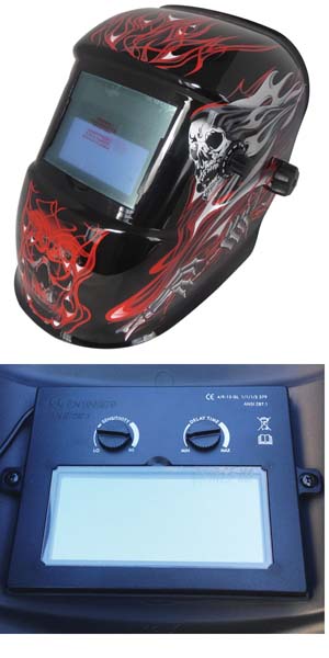 ATD-3715 Auto-Darkening Welding Helmet Skull/Flame Design ATD 3715
