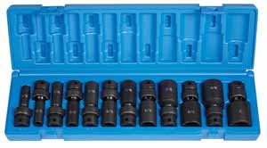 GRY-1212UD Grey Pneumatic 3/8 Dr. 12pc. Std. SAE 6pt. Universal Deep Impact Set