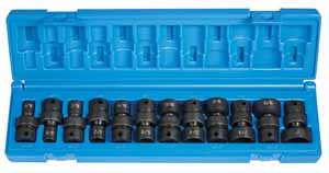 GRY-1212U Grey Pneumatic 3/8 Dr. 12pc. Std. SAE 6pt. Universal Impact Set