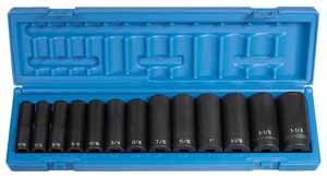 GRY-1312D Grey Pneumatic 1/2 Dr. SAE Universal 13pc. Impact Set