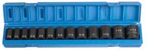 GRY-1312 Grey Pneumatic 1/2 Dr. SAE 13pc. Universal Impact Set