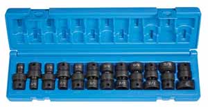 GRY-1612U Grey Pneumatic 3/8 Dr. 12pt. Impact Universal SAE Socket Set