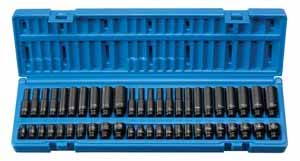 GRY-9748 Grey Pneumatic 1/4Dr. 48 Pc. 6pt. SAE/MM Impact Socket Set