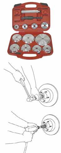 LIS-12800 Lisle 12800 Master Pneumatic Bearing Race and Seal Driver Set