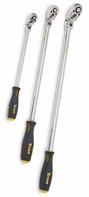 TIT-11075 Titan 3 pc Extra Long Flex Head Ratchet Set