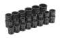 GRY-1714U Grey Pneumatic 1/2 Dr. SAE Universal Impact Socket set