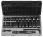 GRY-81627RD 27pc. Duo Grey Pnuematic Socket Set 3/8'' Drive SAE Set