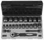 GRY-82622 22pc Duo GP Socket Set 1/2'' Drive Standard Length Fractional